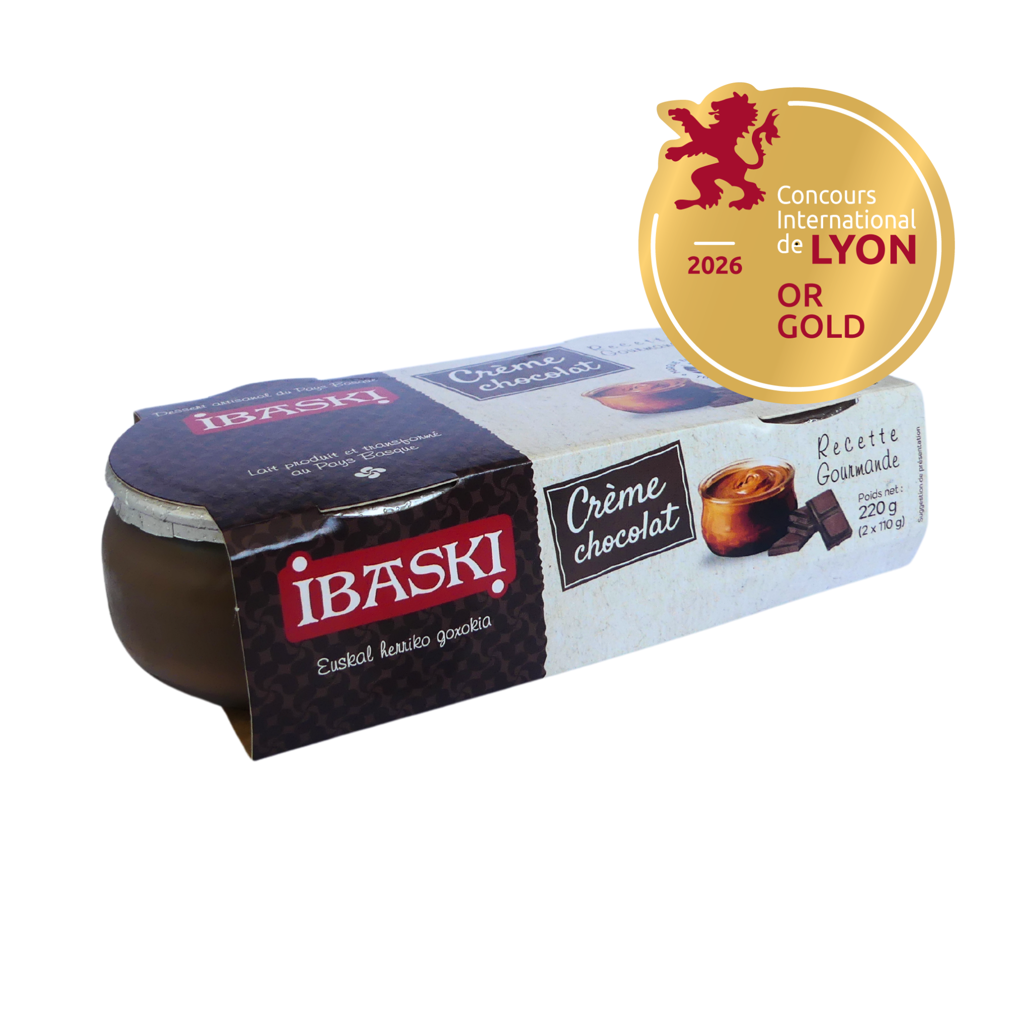 Crème aux oeufs chocolat noir cuite au four