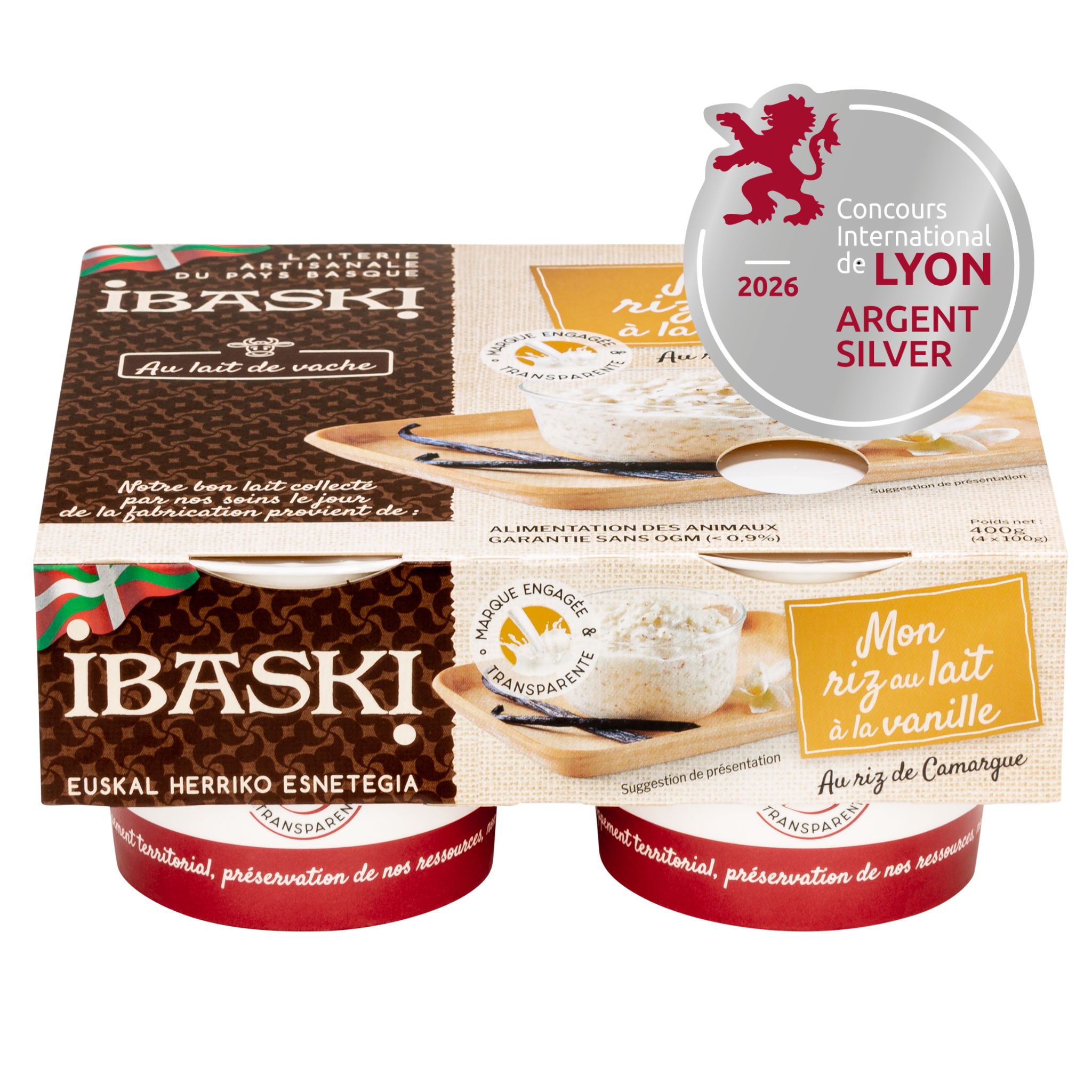 Riz au lait artisanal vanille – 4 x 100g