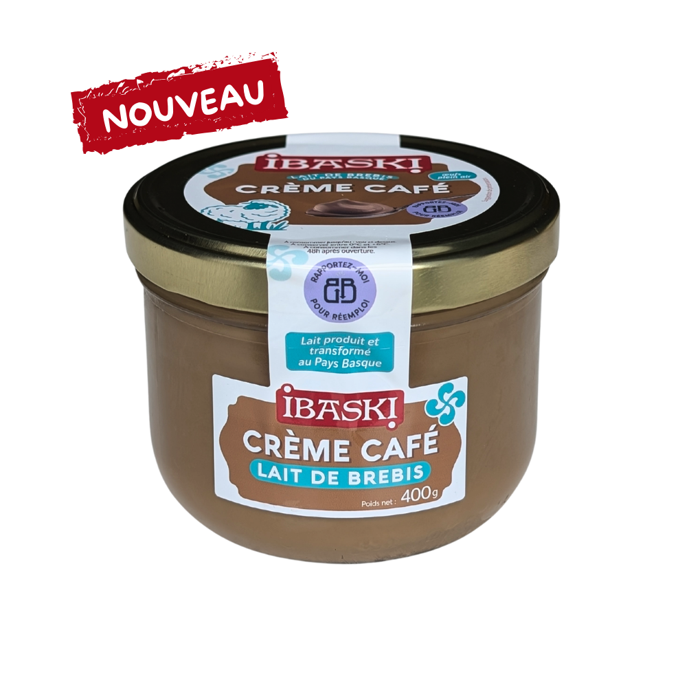 Crème lait de brebis au café